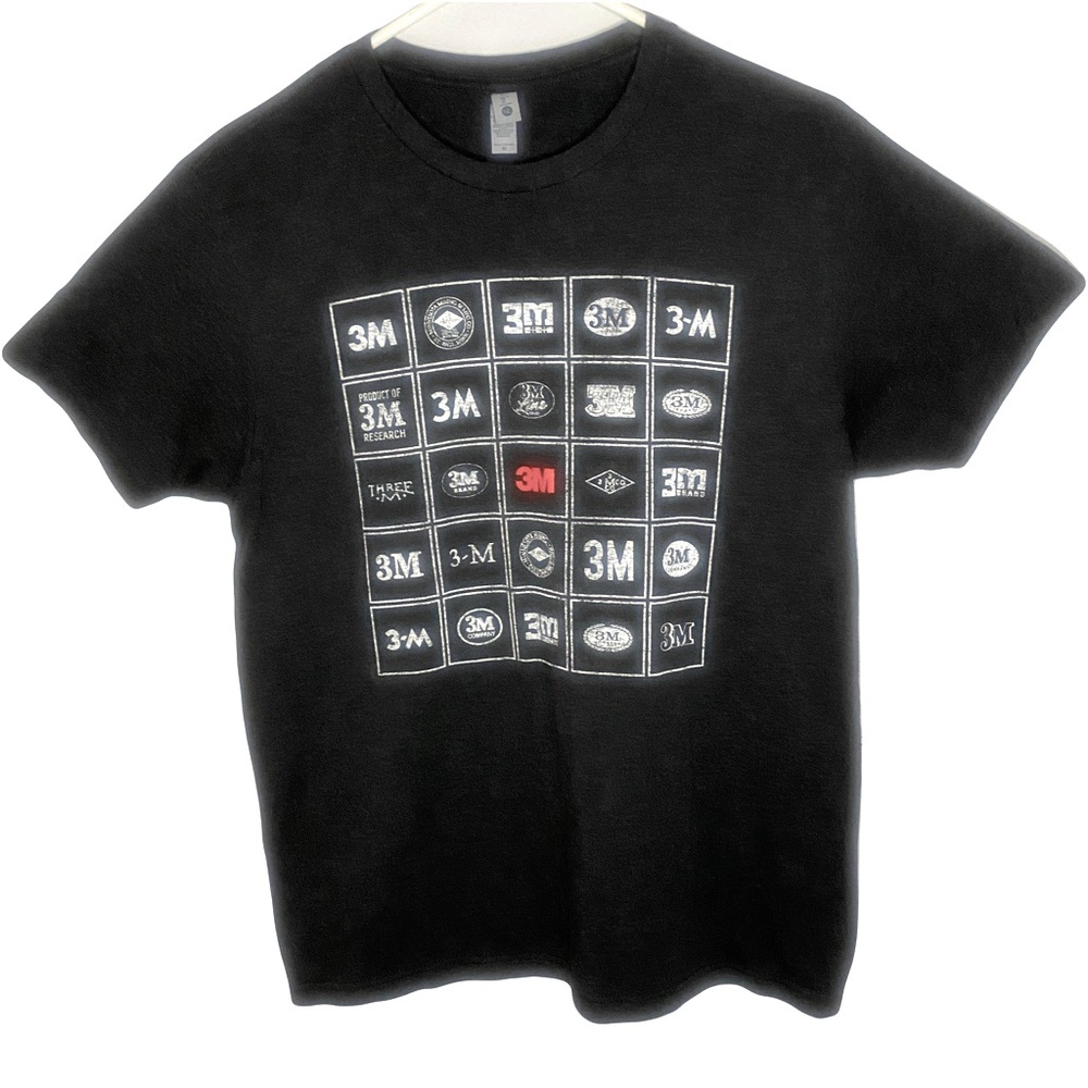 3M Men’s Medium Charcoal Gray Logos Through The Years T-Shirt